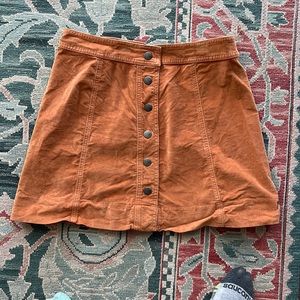 madewell suede skirt